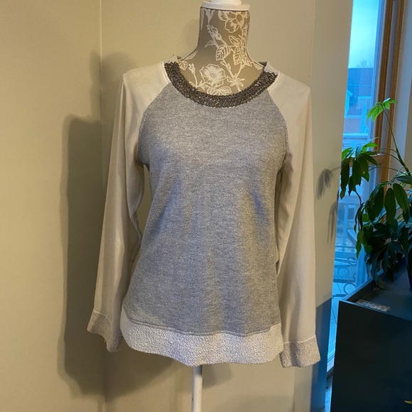 Gibson French Terry Sweatshirt w/ Beaded Collar - Picture 1 of 7